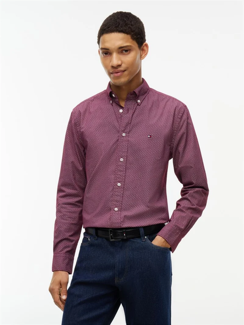 FLEX POPLIN GEO PRINT RF SHIRT
