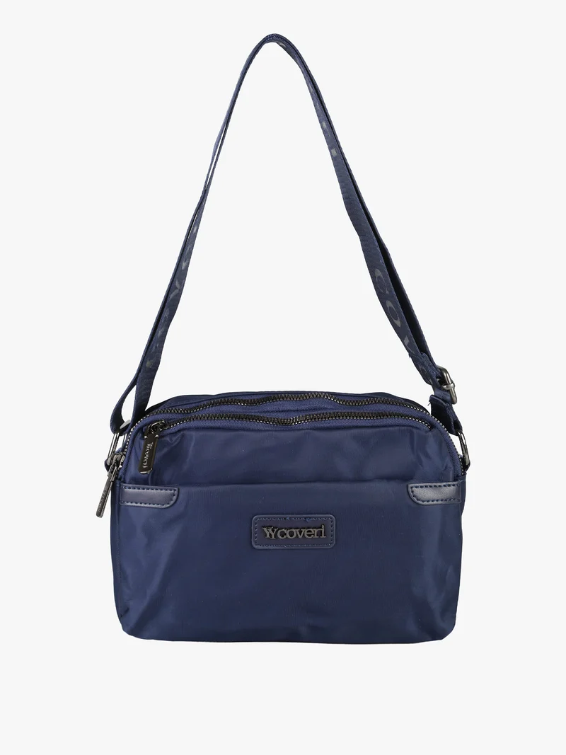Borsa a tracolla da donna in nylon - blu