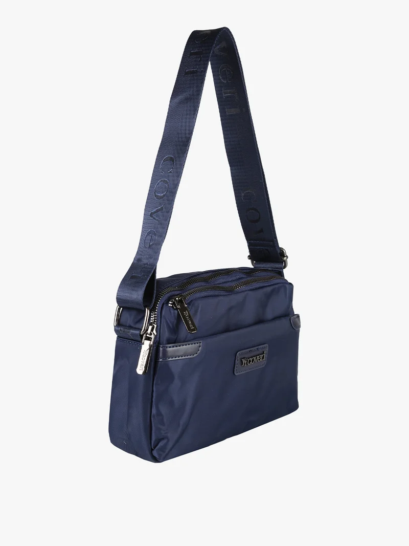 Borsa a tracolla da donna in nylon - blu