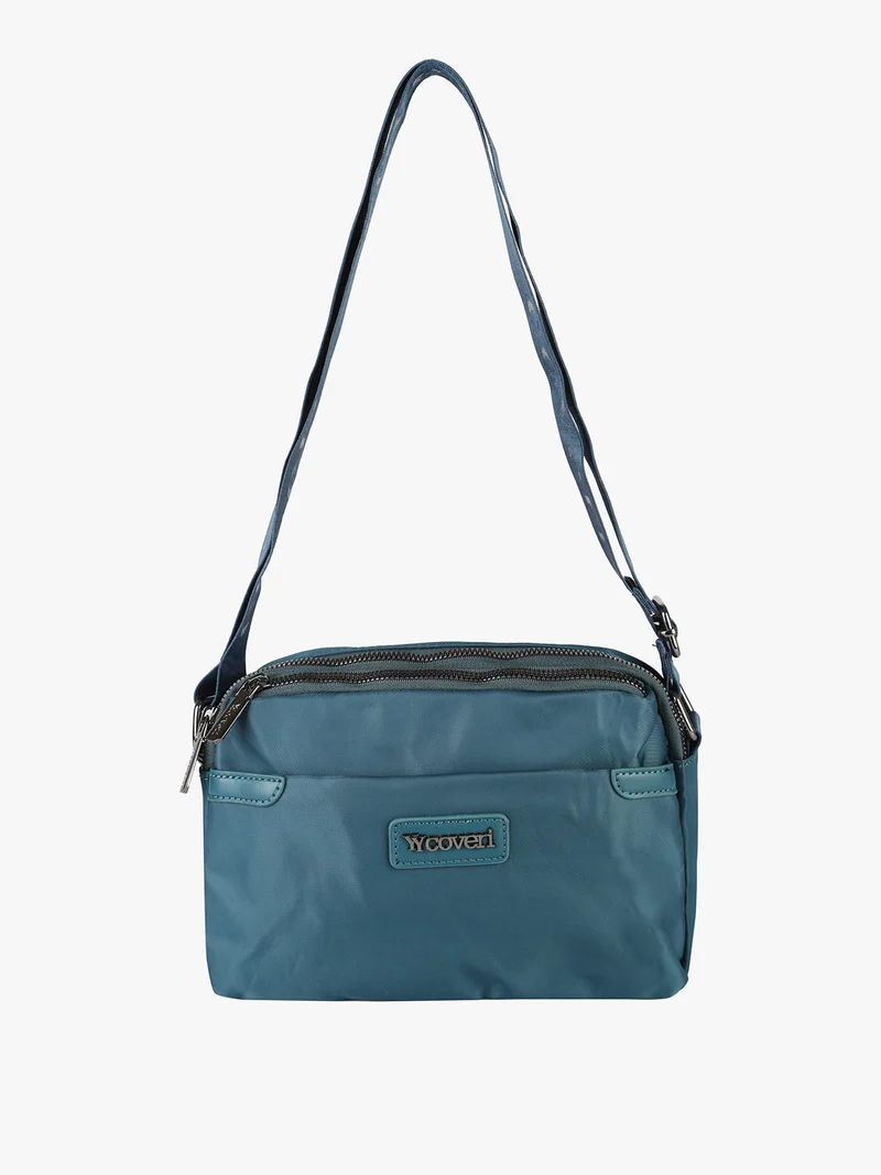 Borsa a tracolla da donna in nylon - ottanio