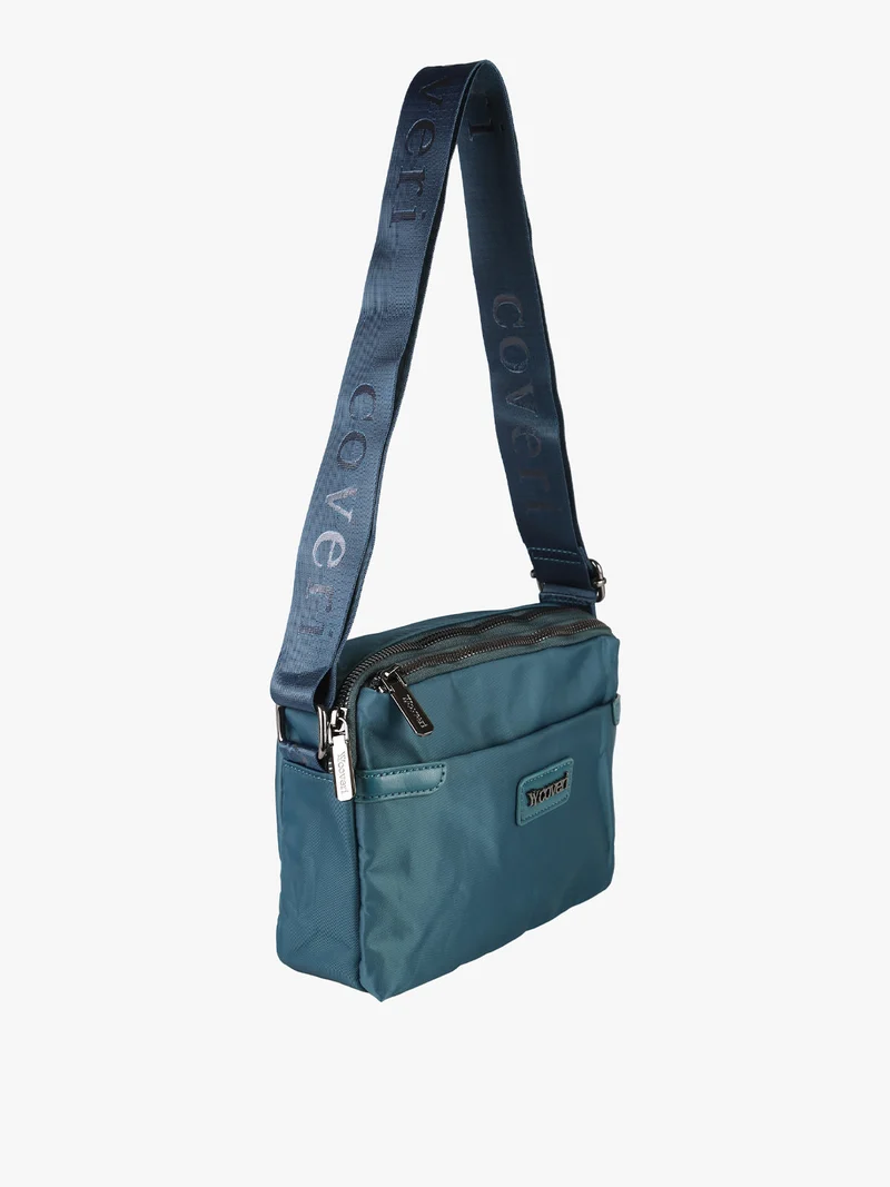 Borsa a tracolla da donna in nylon - ottanio