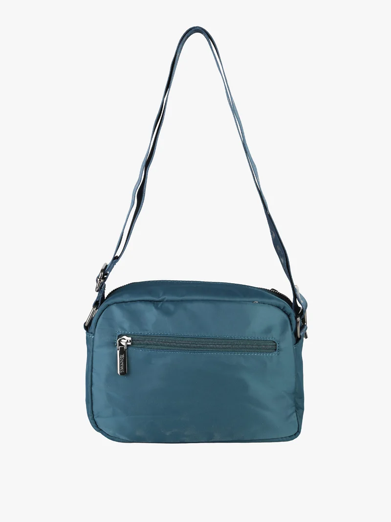 Borsa a tracolla da donna in nylon - ottanio