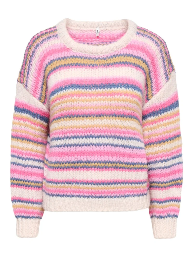 ONLNORDIC LS STRIPE O-NECK KNT