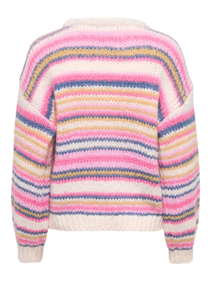 ONLNORDIC LS STRIPE O-NECK KNT