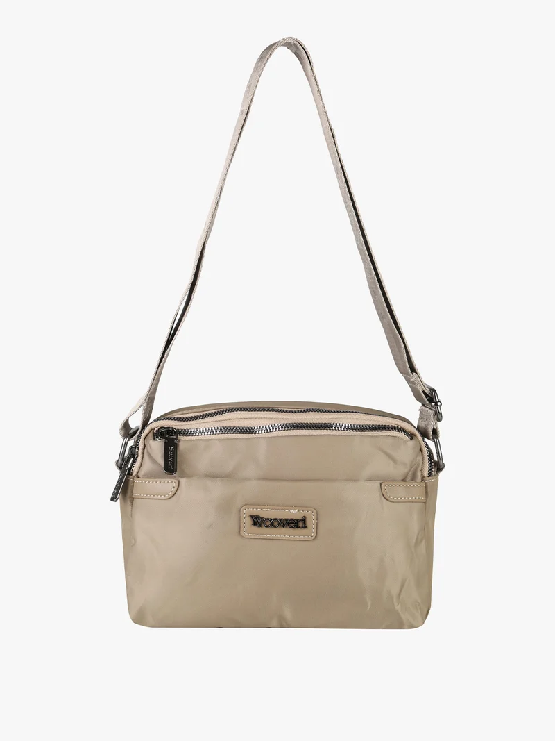 Borsa a tracolla da donna in nylon - khaki