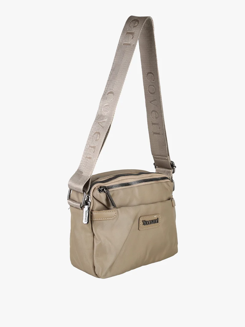 Borsa a tracolla da donna in nylon - khaki