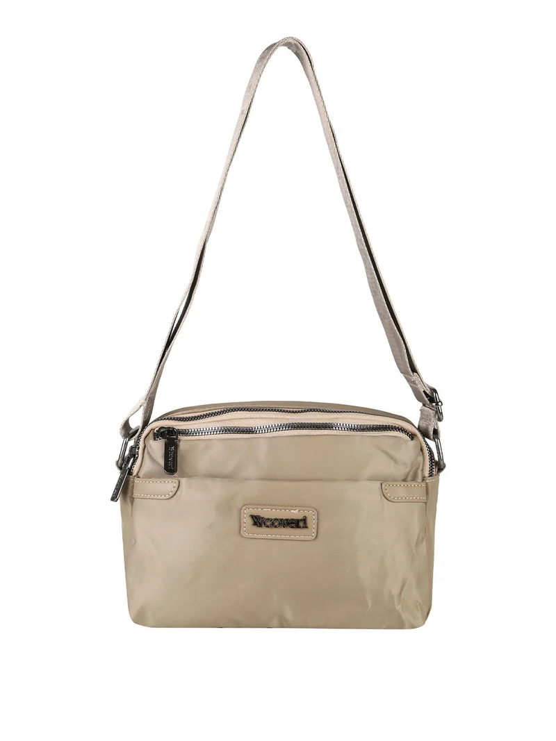 Borsa a tracolla da donna in nylon - khaki