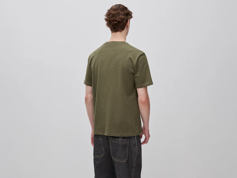 Melange-T-Shirt mit lockerer Passform
