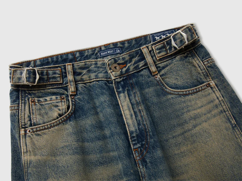 Jeans im Vintage-Stil mit lässiger Passform