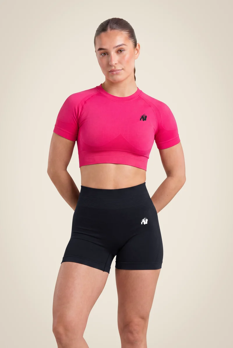 Whitney Seamless Crop Top - Pink