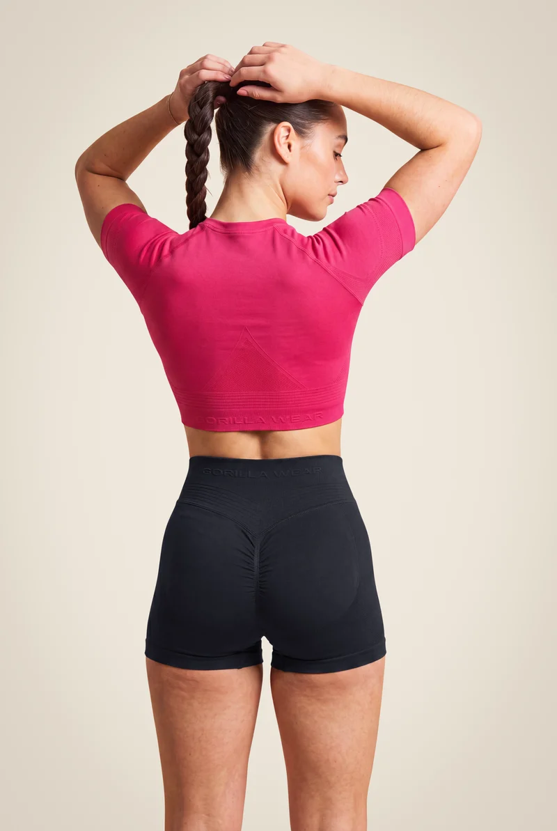 Whitney Seamless Crop Top - Pink