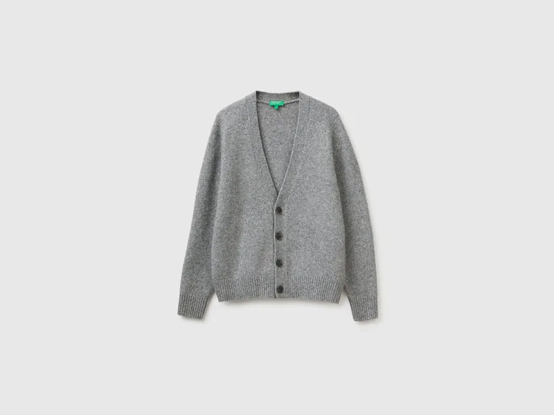 Oversize-Strickjacke aus Wollmischung
