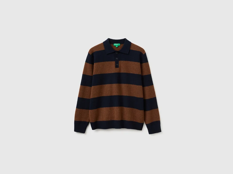 Gestreiftes Strickpolohemd