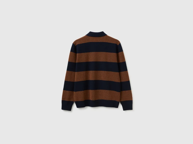 Gestreiftes Strickpolohemd