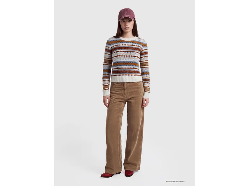 Wollmischung Jacquardpullover