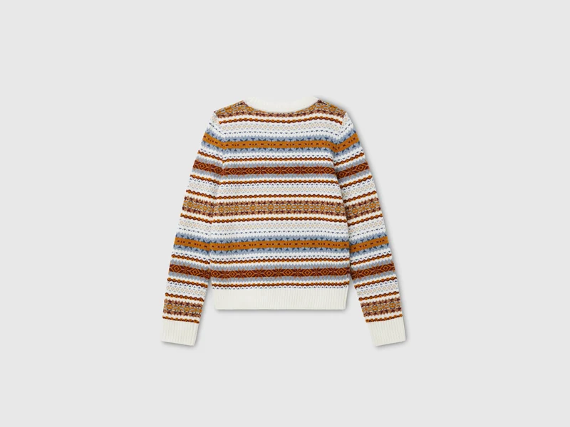Wollmischung Jacquardpullover