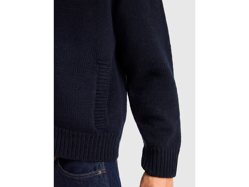 Strickjacke mit Reißverschluss aus 100 % Wolle