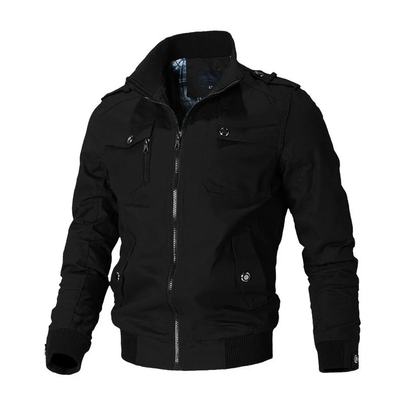Herren Bomberjacke | Leichte Windjacke mit Reißverschluss für Frühling und Sommer