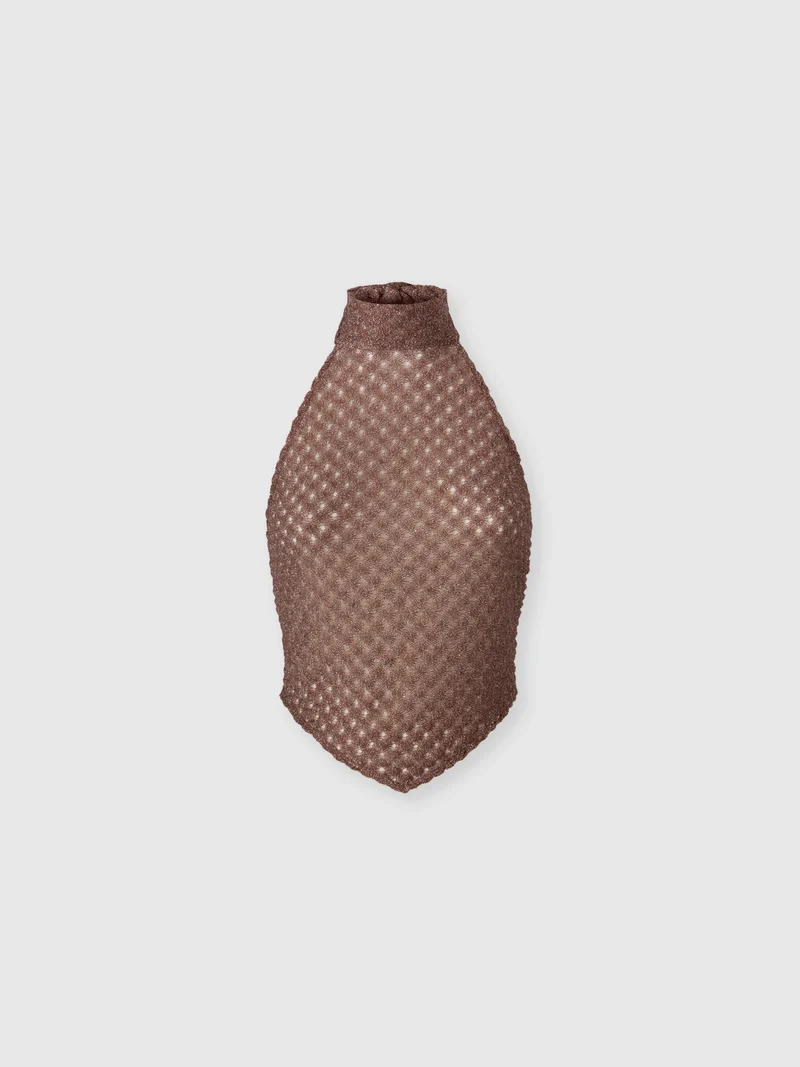 Tuch-Top aus Lamé-Viskose mit Spinnennetz-Motiv