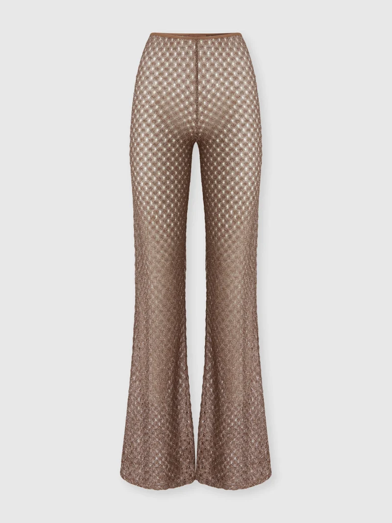 Strandhose aus Lamé-Viskose mit Spinnennetz-Muster