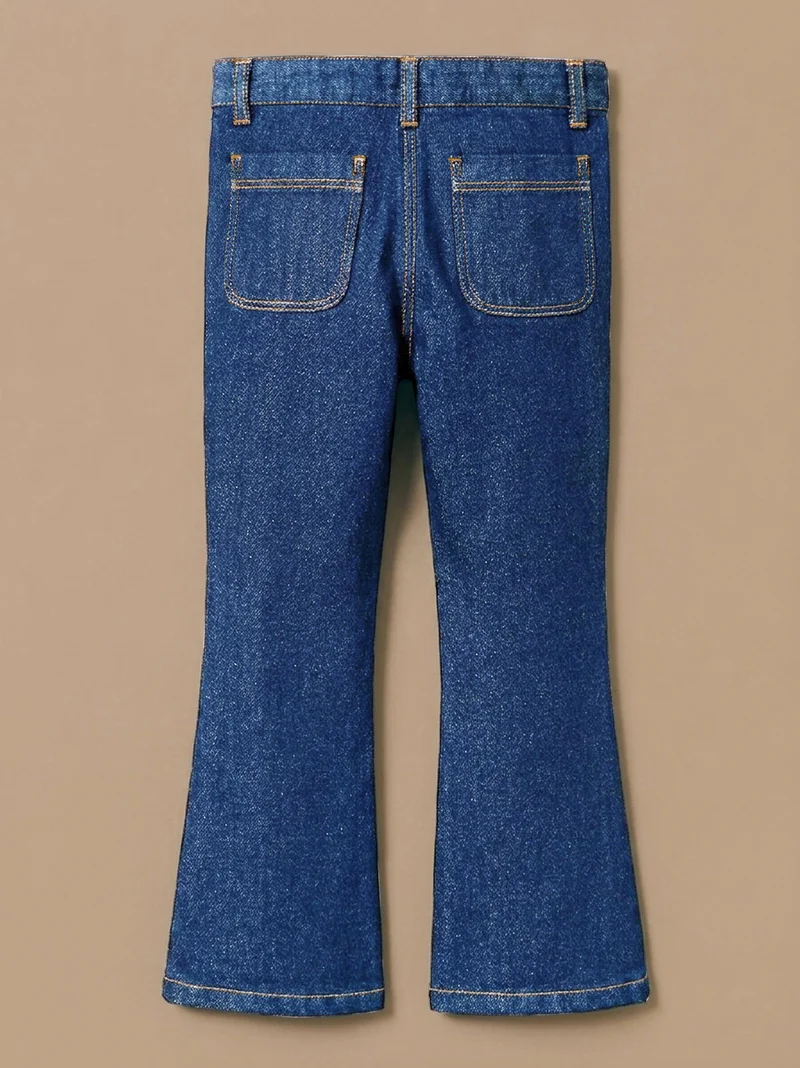 Mädchen-Denimhose, weit
