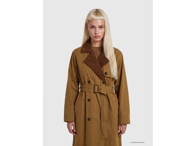 Trenchcoat mit Corddetails