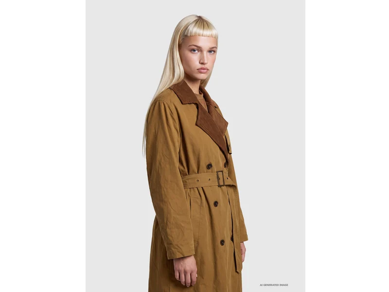 Trenchcoat mit Corddetails