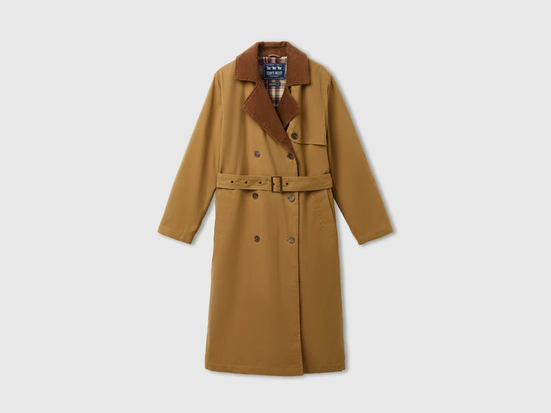 Trenchcoat mit Corddetails