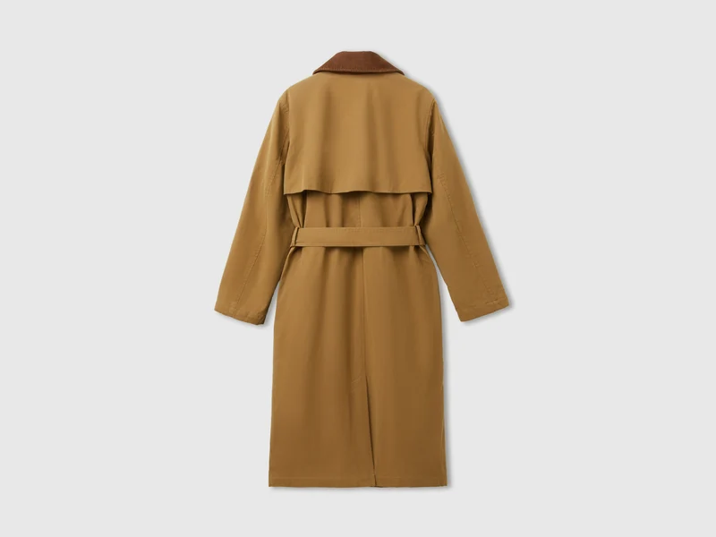 Trenchcoat mit Corddetails