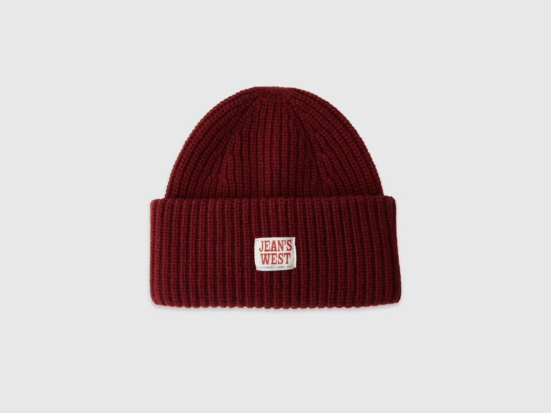 Mütze aus 100 % Wolle mit Jean's West-Label