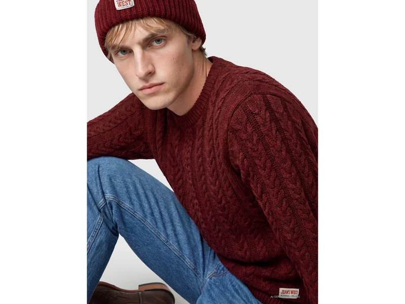 Mütze aus 100 % Wolle mit Jean's West-Label