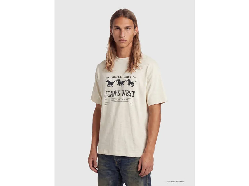 Jean's West bedrucktes T-Shirt aus 100 % Baumwolle
