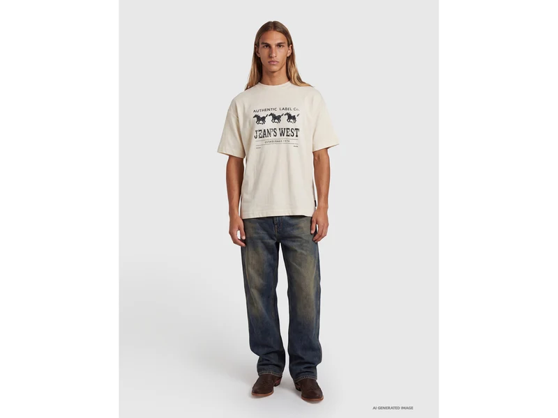 Jean's West bedrucktes T-Shirt aus 100 % Baumwolle