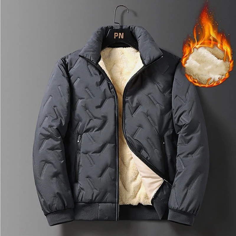 Herren Steppjacke | Winddichte Winterjacke mit warmem Futter, Stehkragen und körpernaher Passform