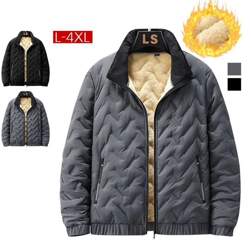 Herren Steppjacke | Winddichte Winterjacke mit warmem Futter, Stehkragen und körpernaher Passform