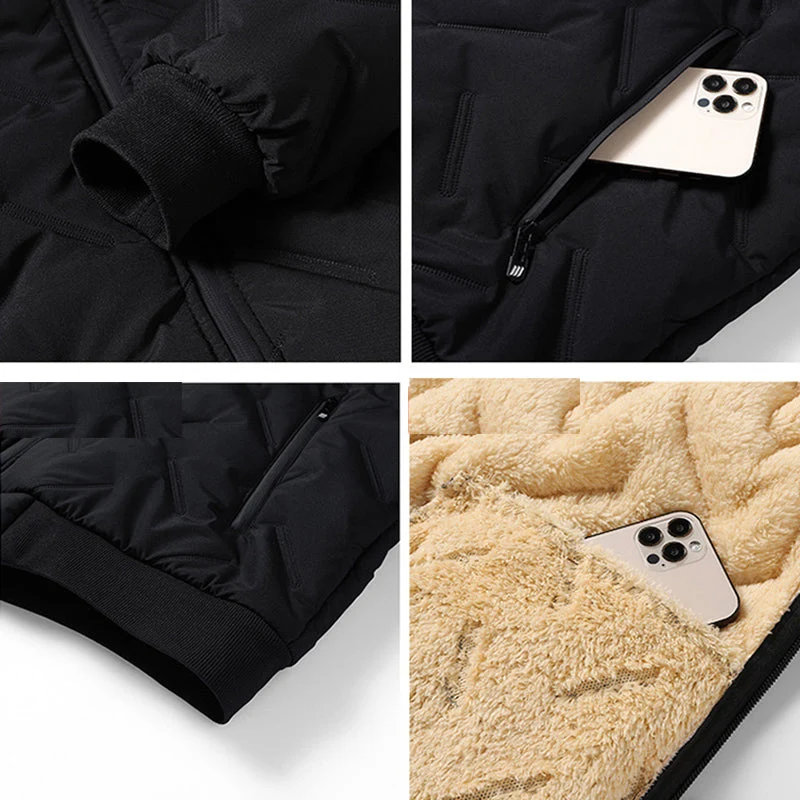 Herren Steppjacke | Winddichte Winterjacke mit warmem Futter, Stehkragen und körpernaher Passform
