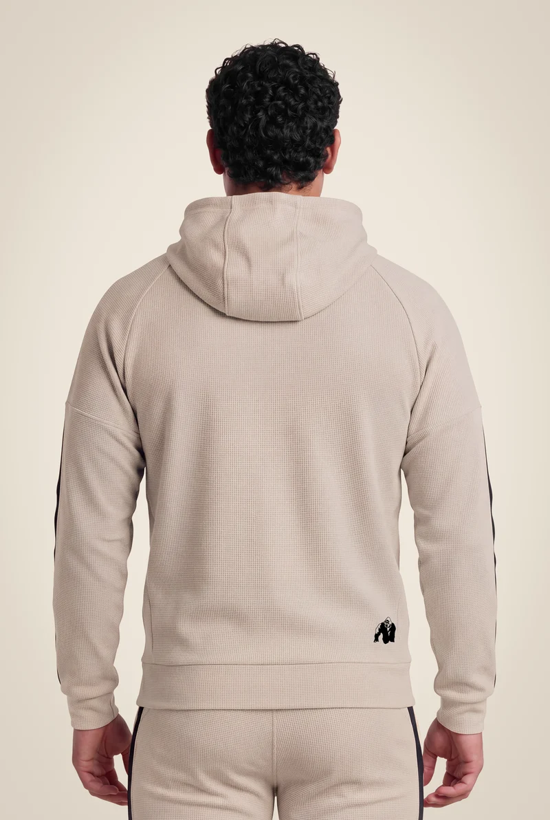 Harvey Hooded Track Jacket - Beige