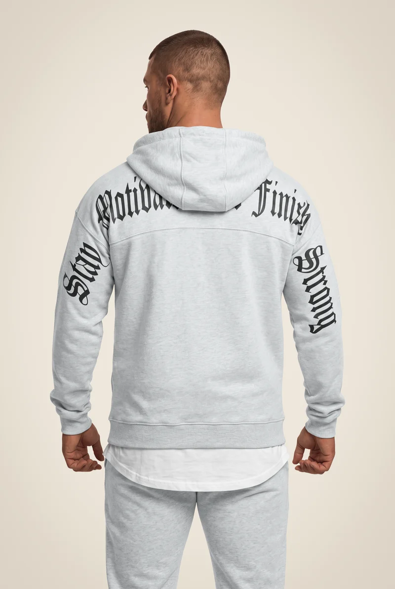 Utah Zipped Hoodie - Light Gray Melange