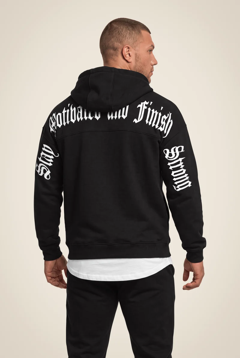 Utah Zipped Hoodie - Black