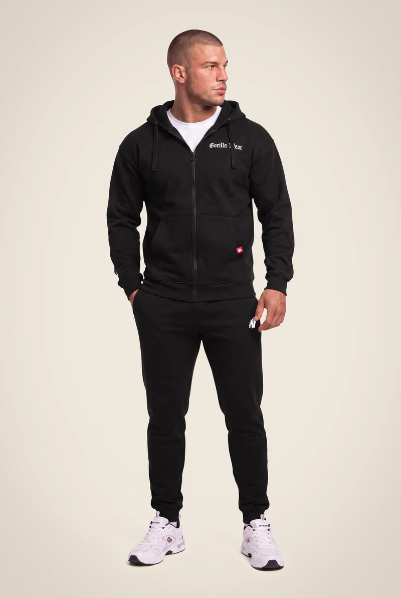 Utah Zipped Hoodie - Black