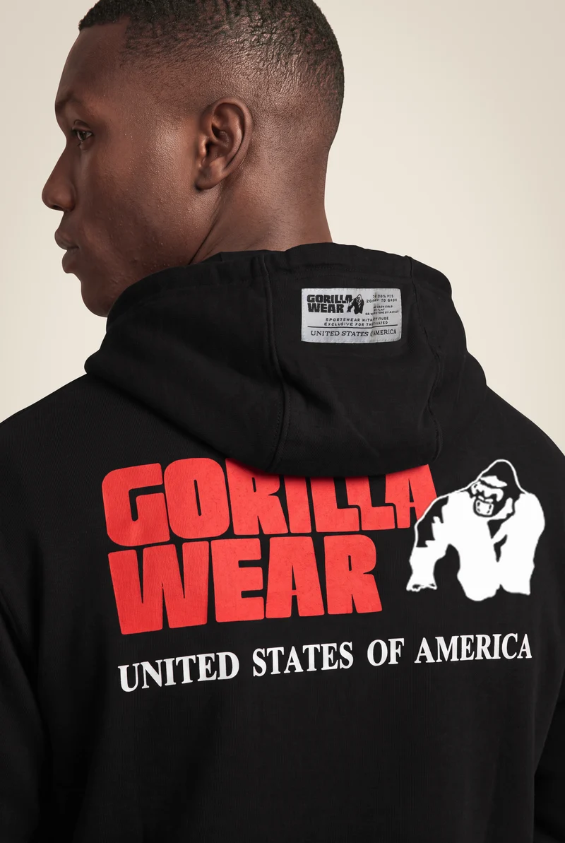 Classic Oversized Zipped Hoodie - Black