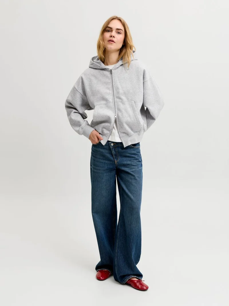 JXSOPHIA BOXY LS ZIP HOOD SWT