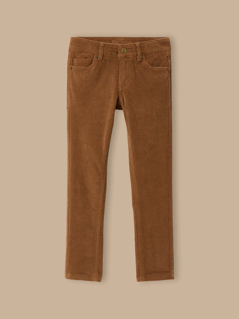Jungen Slim Fit Hose aus Velours