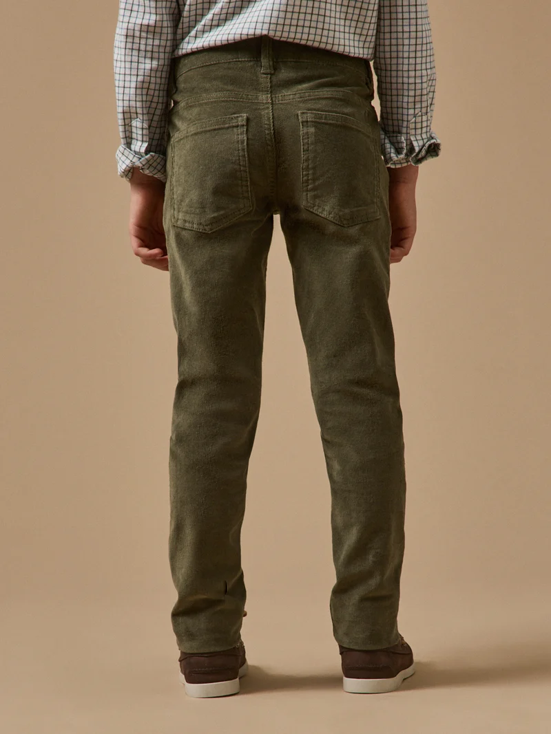 Jungen Slim Fit Hose aus Velours