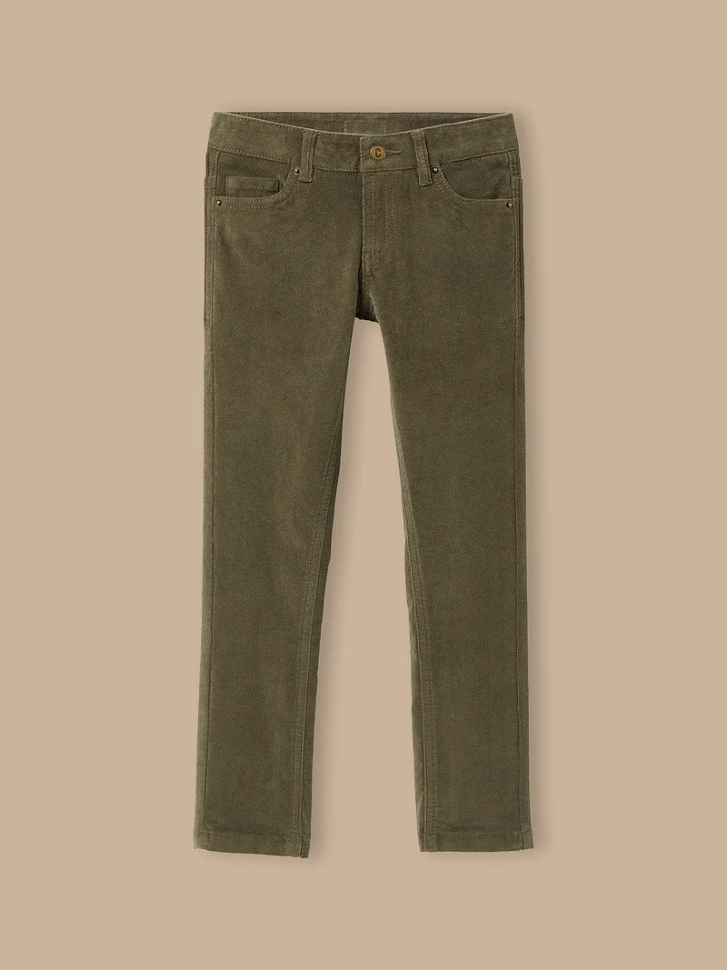 Jungen Slim Fit Hose aus Velours