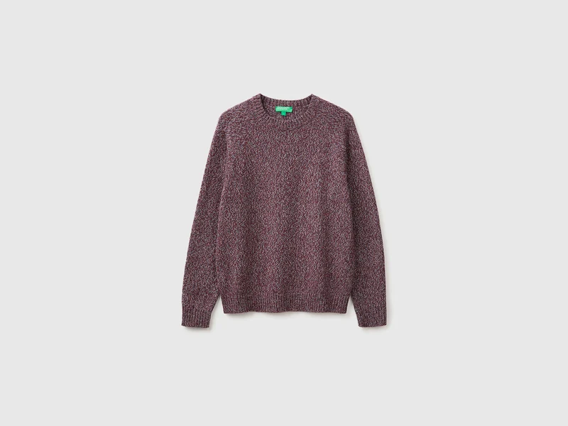 Farbblock-Pullover aus Wollmischung
