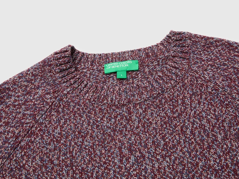 Farbblock-Pullover aus Wollmischung