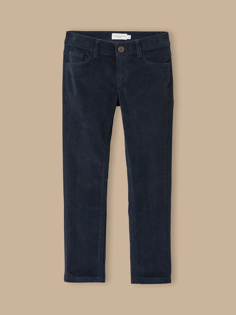 Mädchen Slim Fit Hose aus Velours