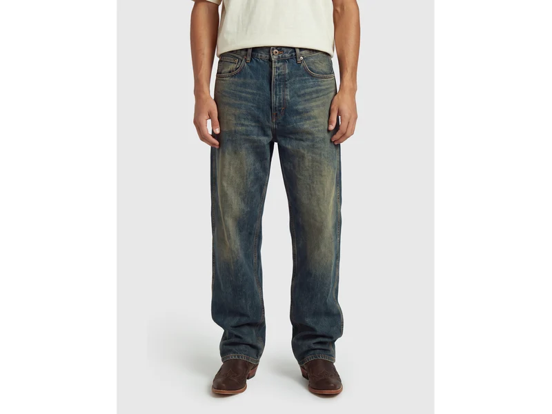 Jeans mit lässiger Passform und Vintage-Waschung