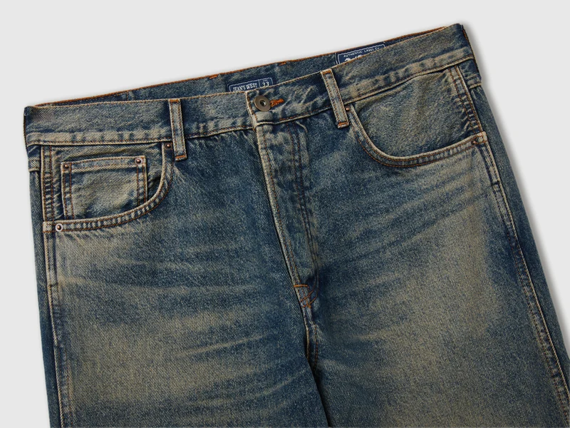 Jeans mit lässiger Passform und Vintage-Waschung